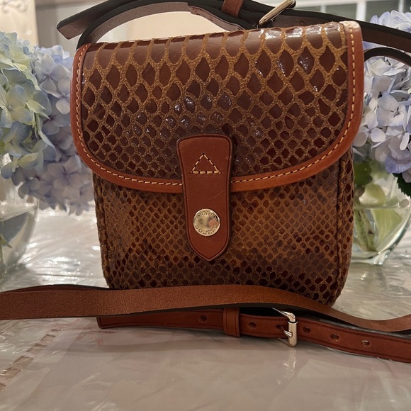 Handbags - Dooney & Bourke Vintage Snakeskin North South Crossbody EUC